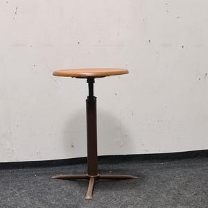 Vintage adjustable metal Industrial stool