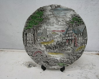 Wedgwood Dickens coaching days 24 cm plate