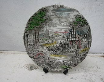 Wedgwood Dickens coaching days 24 cm plate