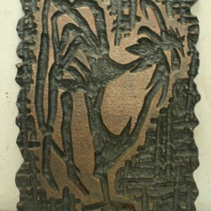 Vintage brutalist wall plaque