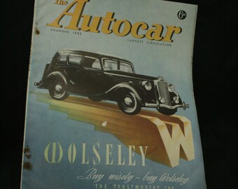 vintage the Autocar car magazine august 15  1947