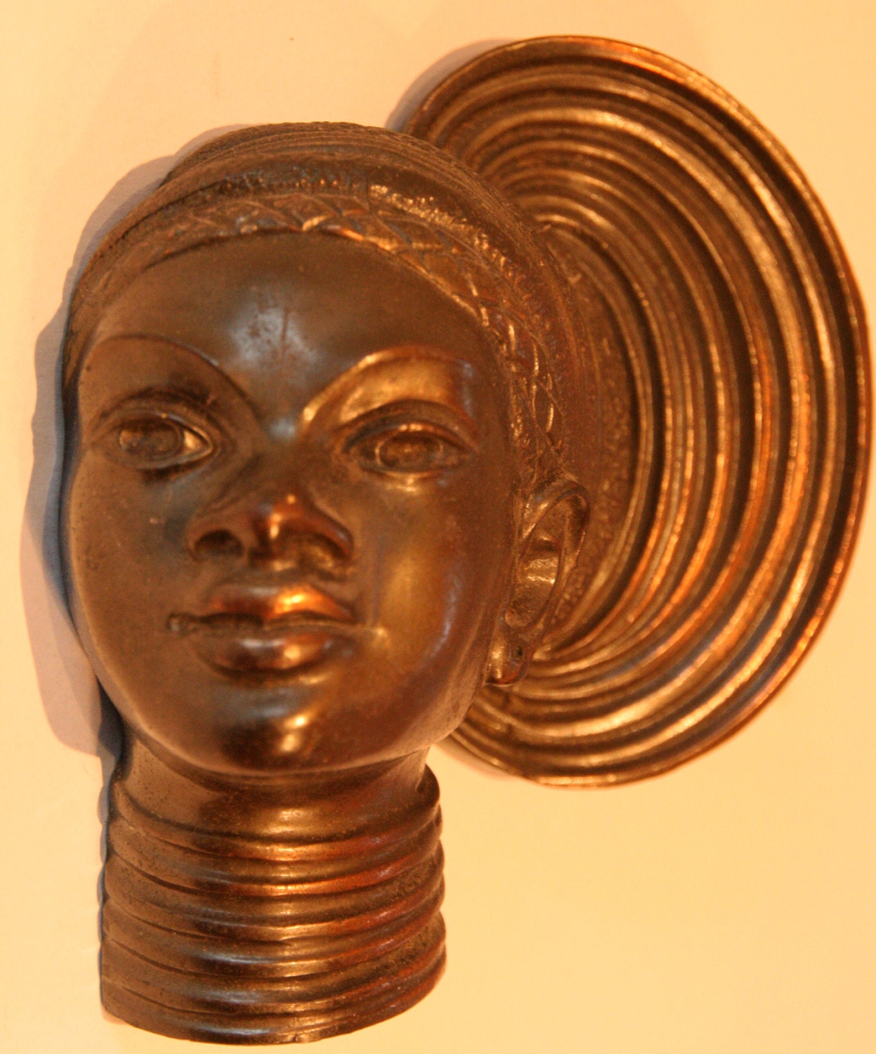 Nubian African princess [bronze?] wall mask
