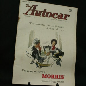 vintage the Autocar car magazine march 21 1947