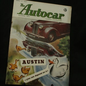 vintage the Autocar car magazine march 28 1947