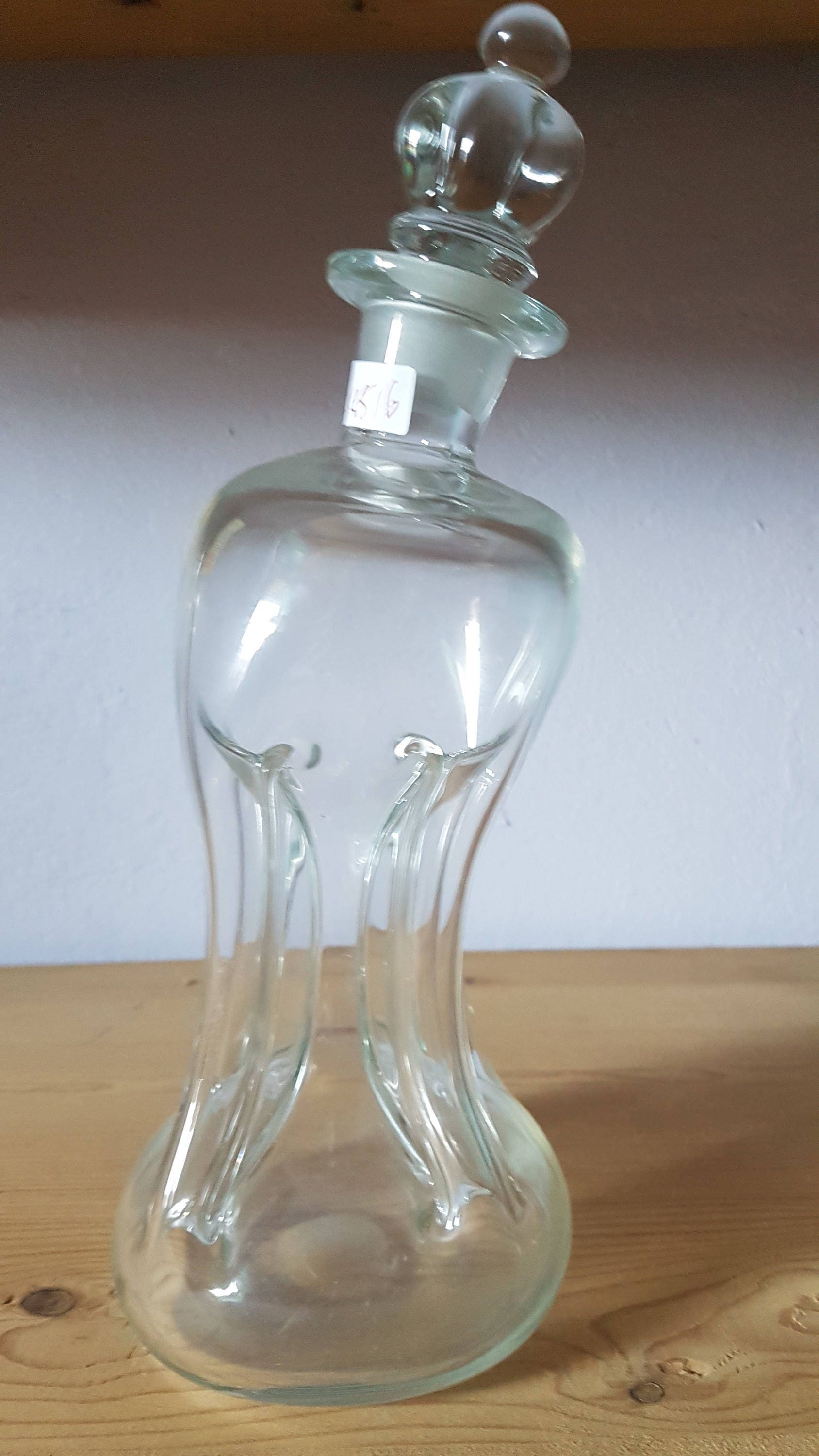 Holmegaard Kastrup Kluk Kluk decanter / bottle with crown stopper - Denmark