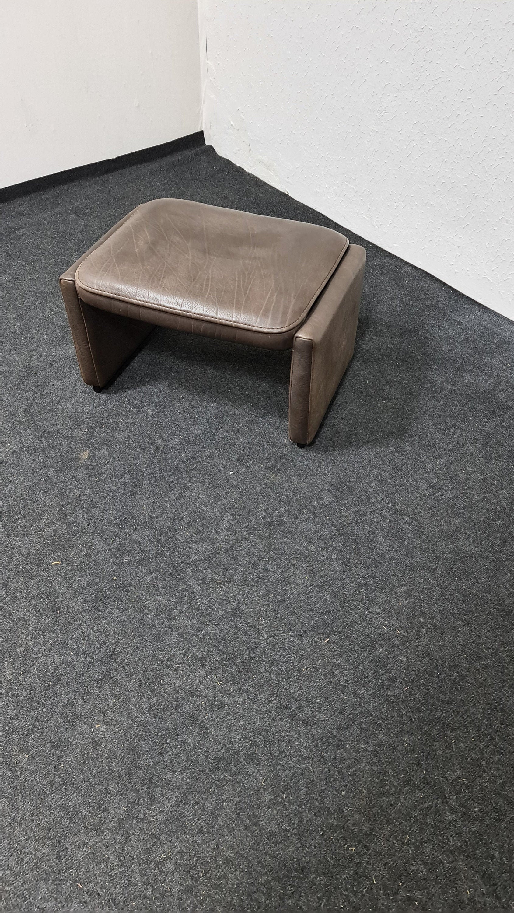 Otomano de cuero marrón vintage de De Sede | Etsy