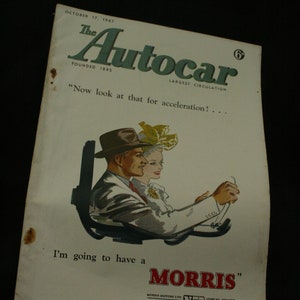 vintage the Autocar car magazine october 17  1947