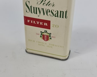 peter cigarettes Vintage Peter Stuyvesant Metal Crush Proof Cigaret Box
