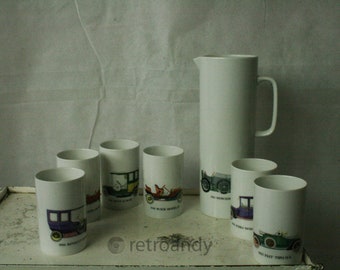 Vintage west German pottery Pitcher  set