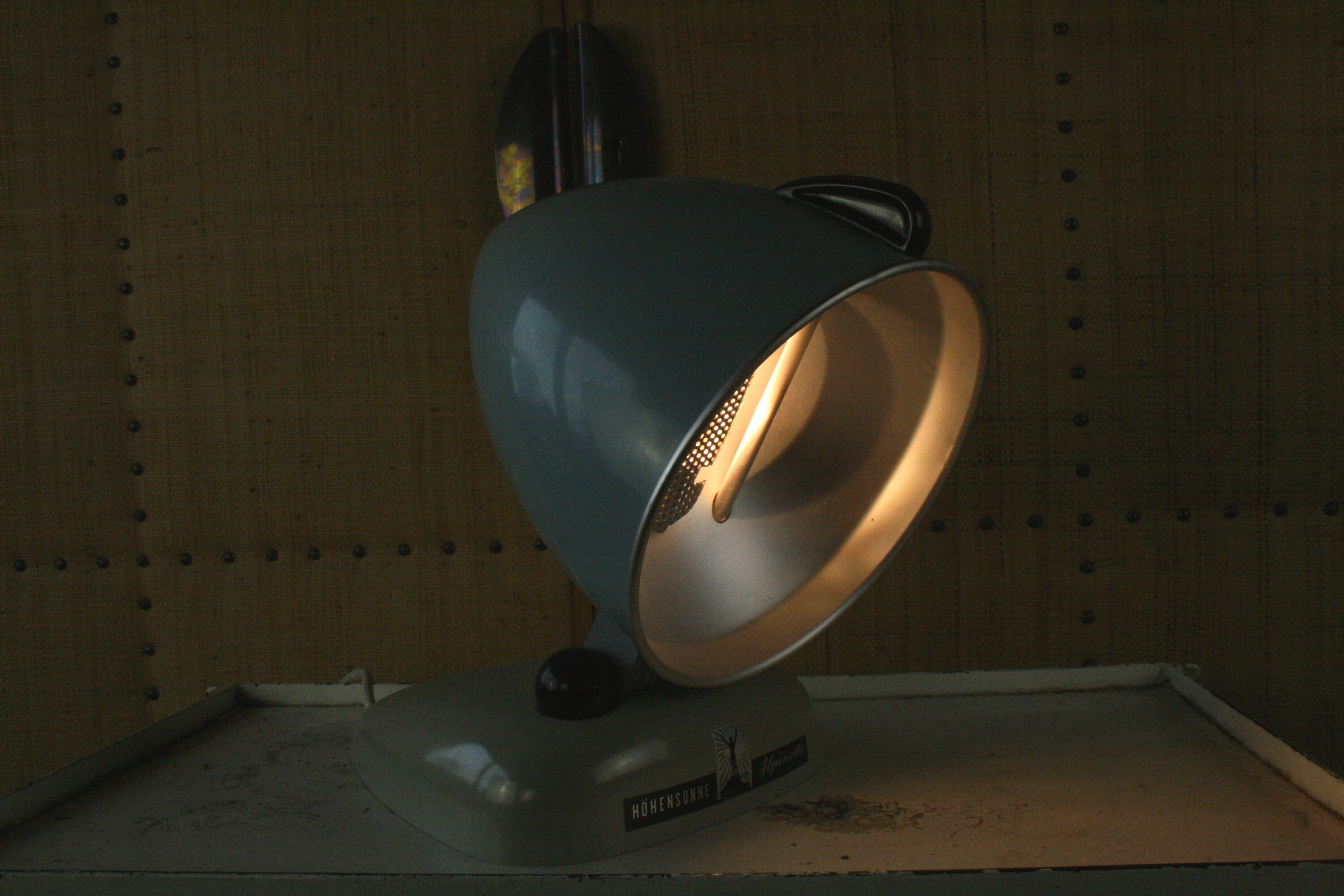 Vintage converted sun lamp by Hanau