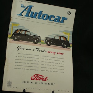vintage the Autocar car magazine april 11  1947