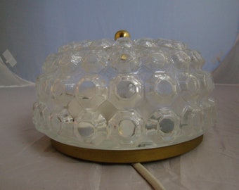 Vintage glass ceiling light by Limburg