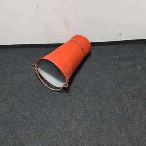One Vintage metal German fire bucket