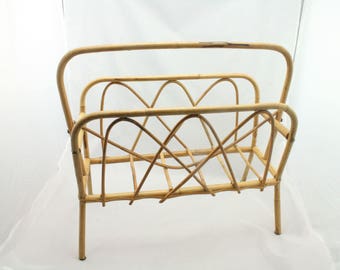 Vintage bamboo paper rack