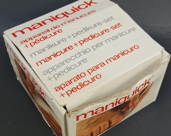 Vintage orange-70s Manicure-Pedicure-Set