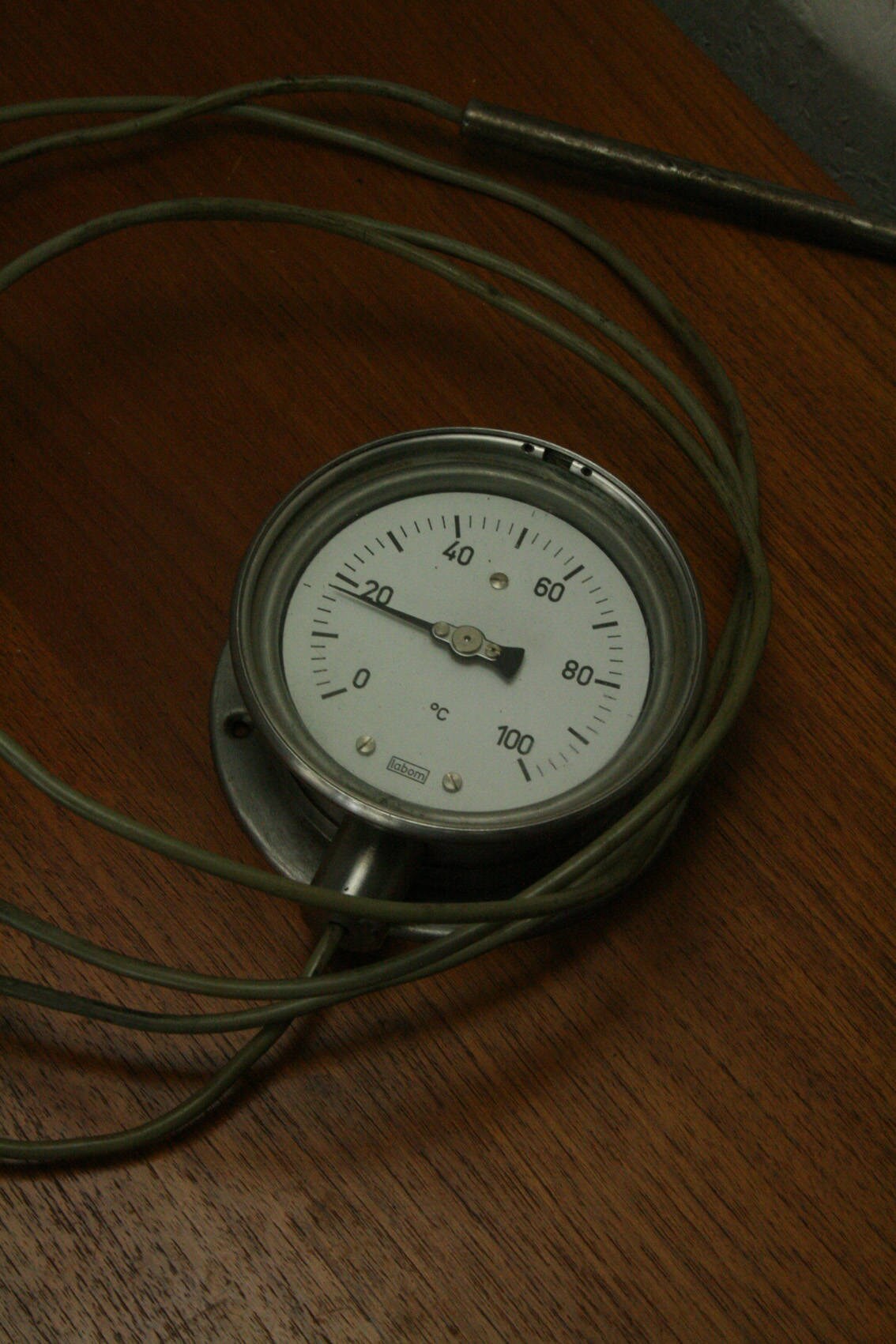 vintage steam punk temperature gauge