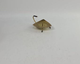 Vintage 50s brass candelstick holder