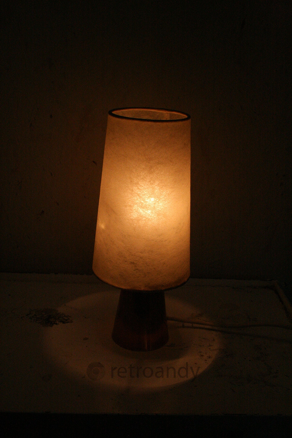 Vintage copper bedside lamp