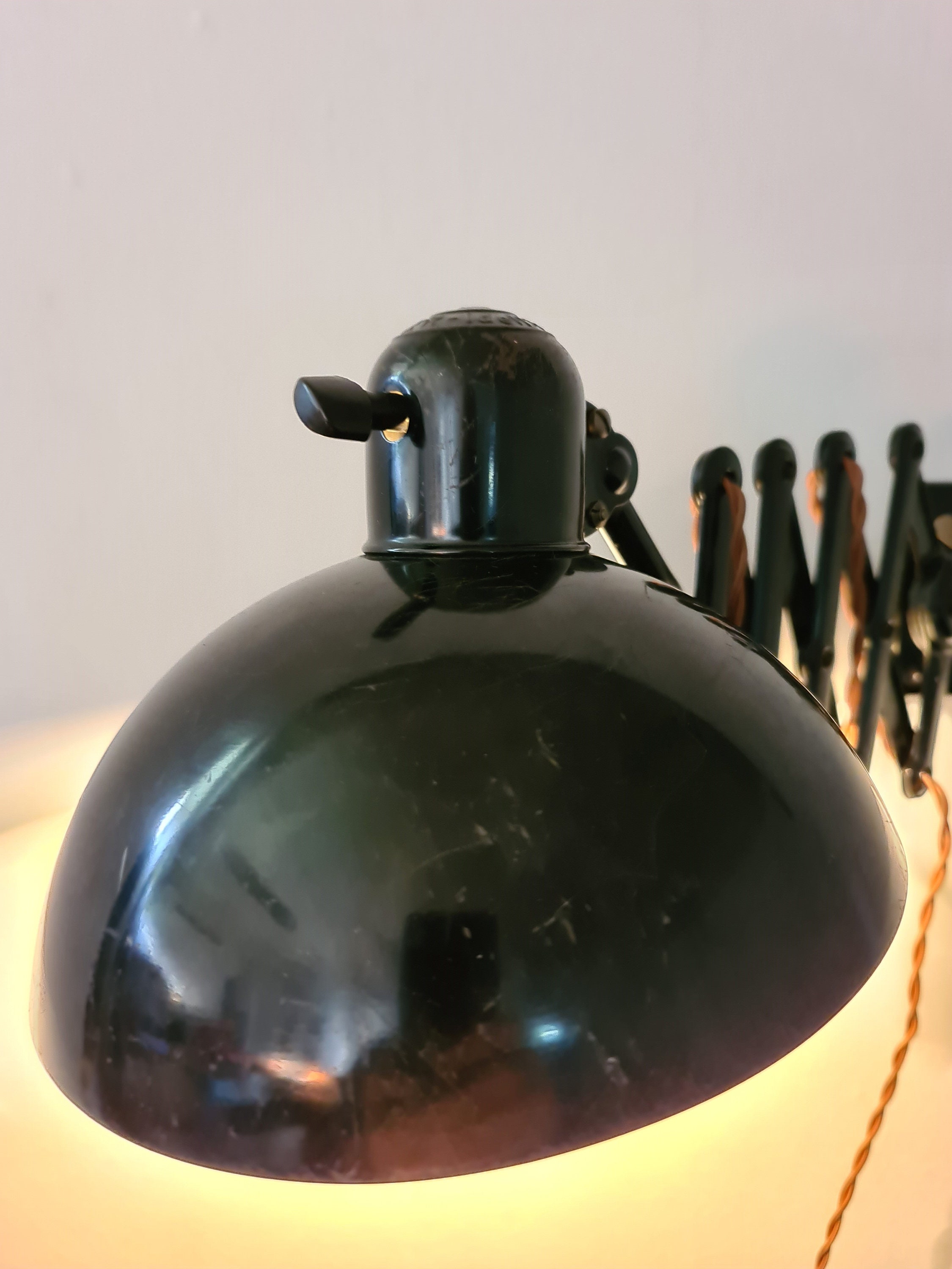 Vintage Bauhaus Scissor lamp by Kaiser Idell 6614