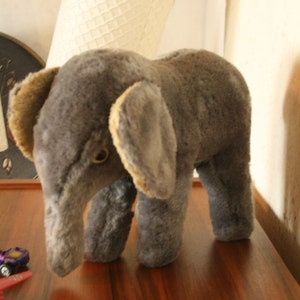 50 year old vintage  cuddly elephant