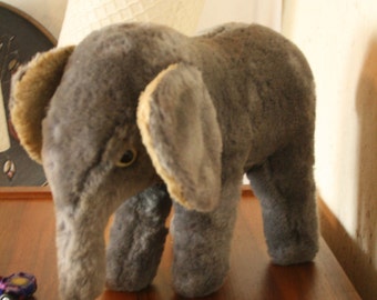 50 year old vintage  cuddly elephant