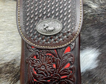 Leather Holder #DK7133 Pirate Leather Phone Holder