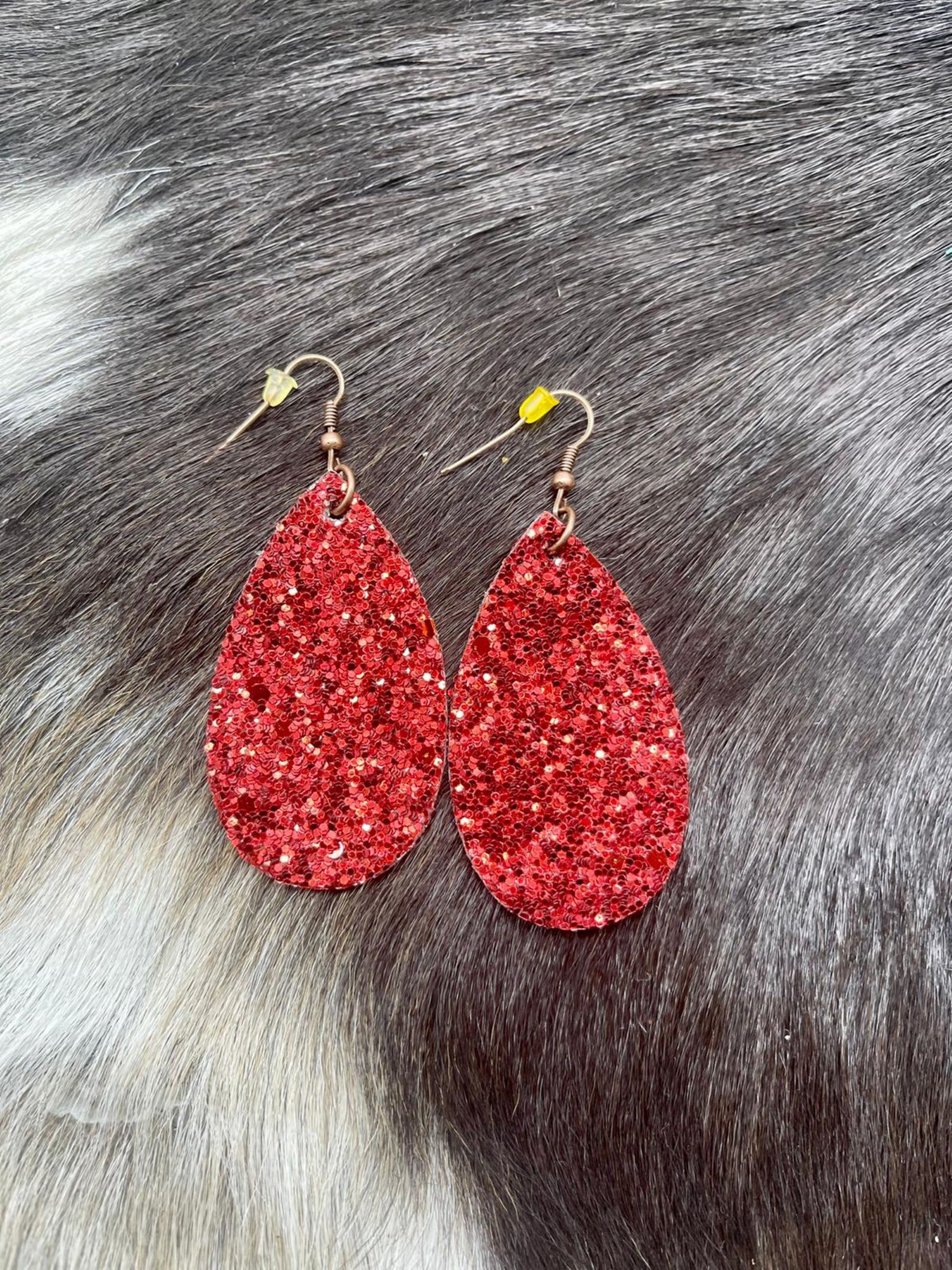 Fuzzy Glitter Drop and Dangle Earrings Etsy