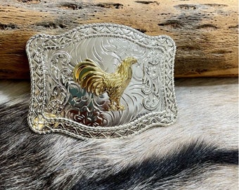 rooster belt buckle