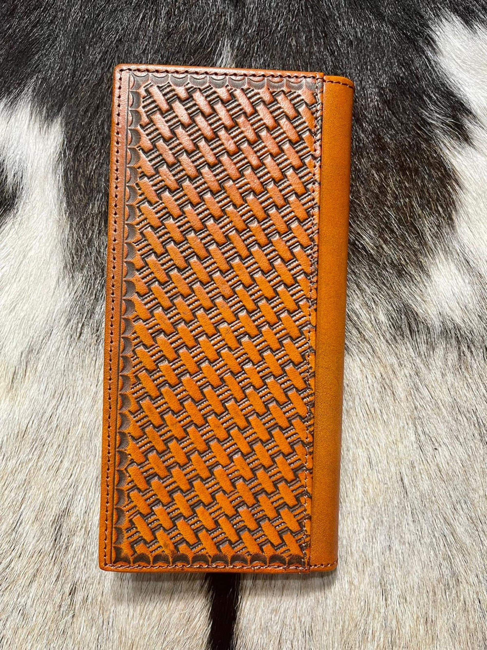 Western Cowboy Wallet Genuine Leather Bifold Long Wallet for Etsy