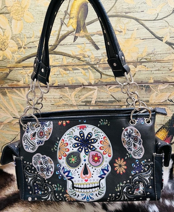 Ladies Skull Belt Loop/Shoulder Strap Purse