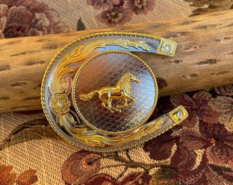 Womens Cowgirl Up Rodeo Western Horse Oval Belt Buckle