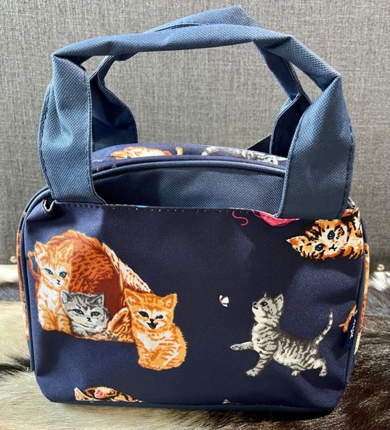 cat print lunch bag