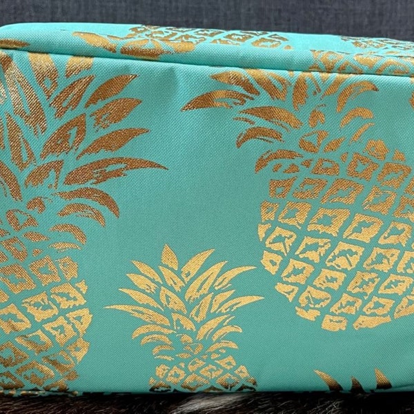 Pineapple Print Make up Cosmetic Travel Bag
