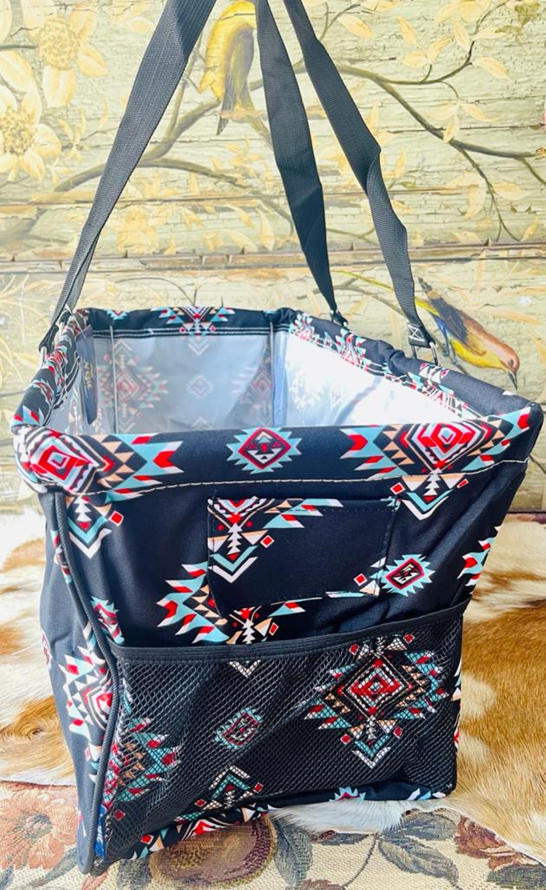 Aztec Cheetah Print Med Utility Tote