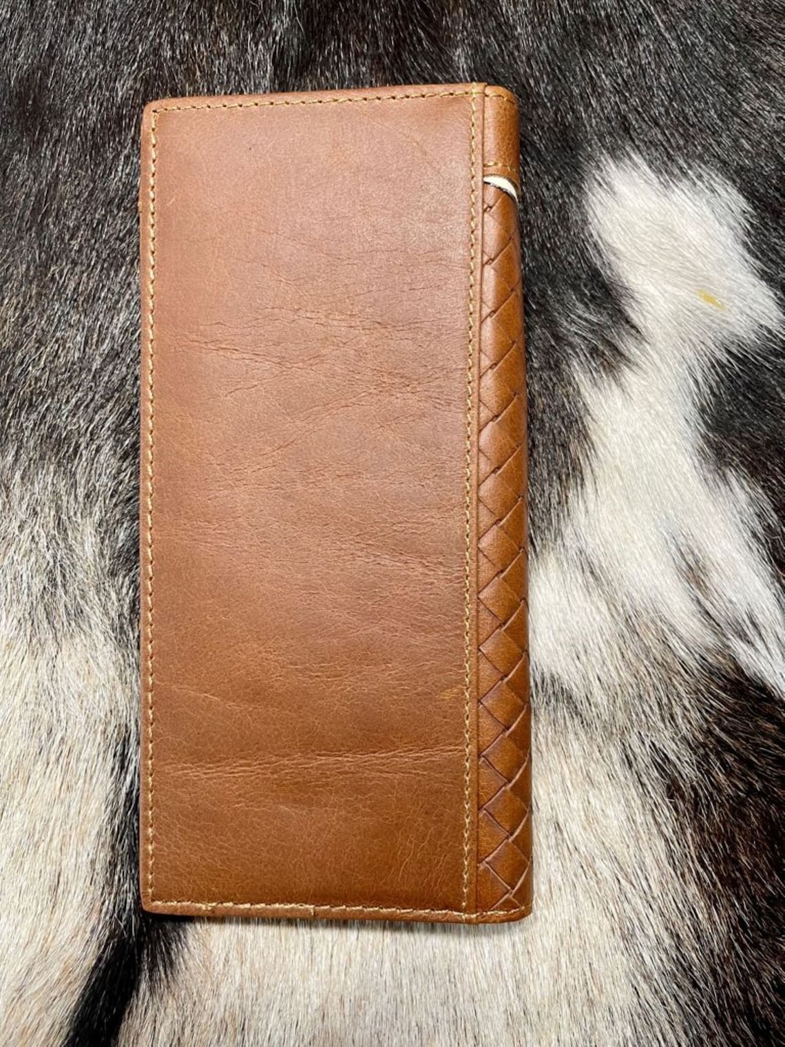 Western Cowboy Wallet Genuine Leather Bifold Long Wallet for Etsy