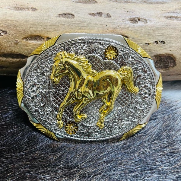 Western Cowboy Horse Belt Buckle for Men