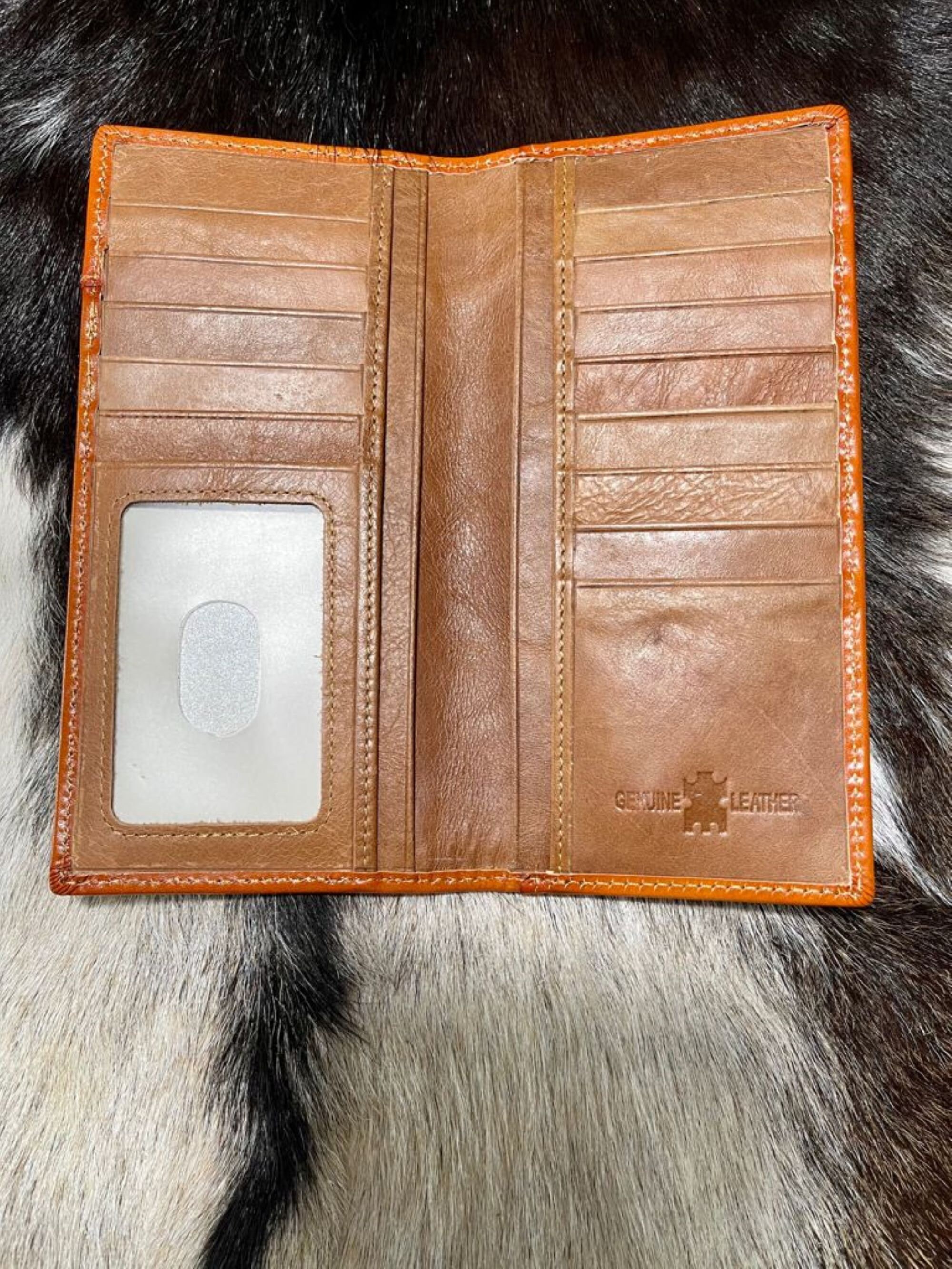 Western Cowboy Wallet Genuine Leather Bifold Long wallet for Etsy