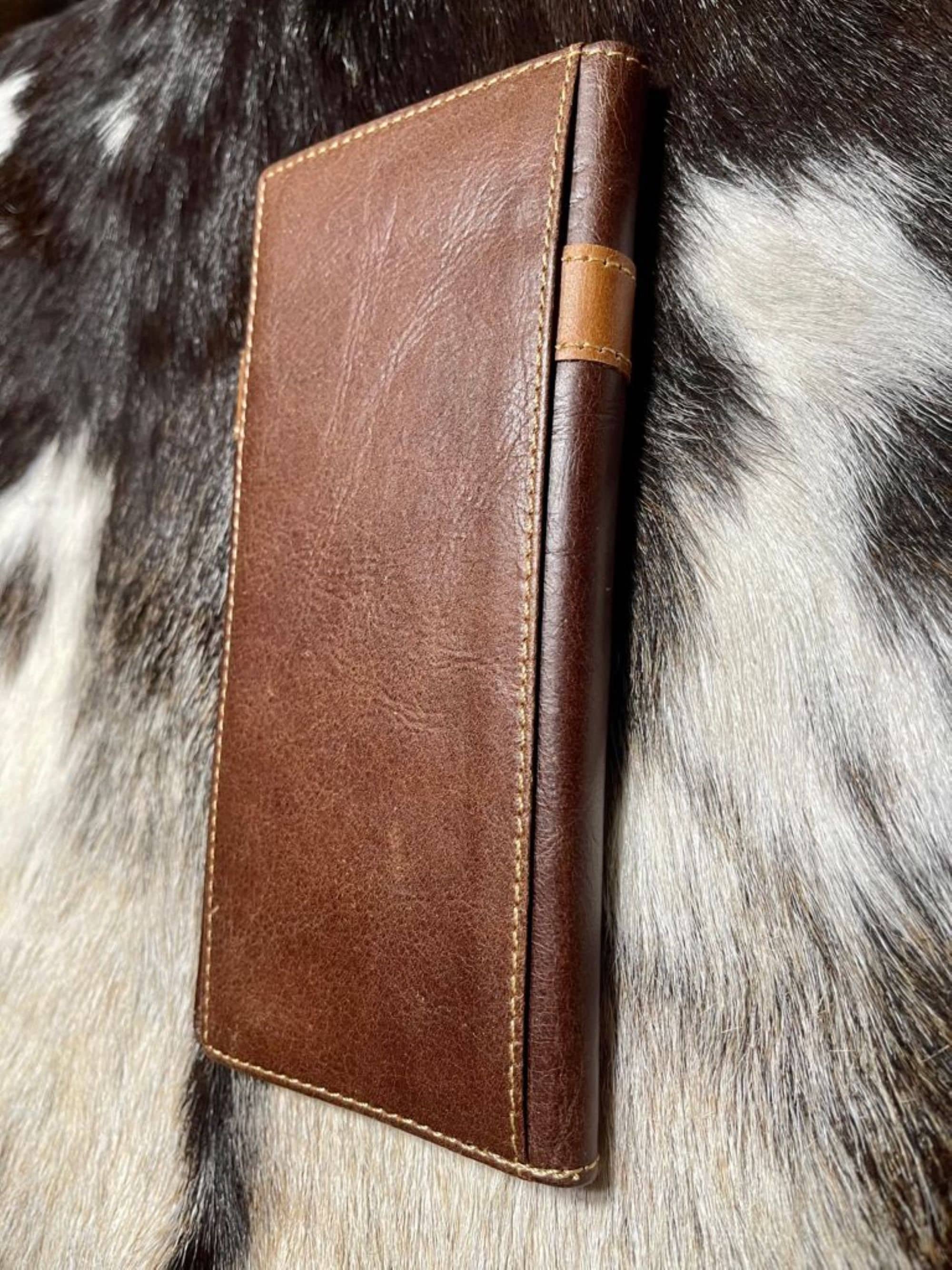 Western Cowboy Genuine Leather Bi-fold Long wallet for Men | Etsy