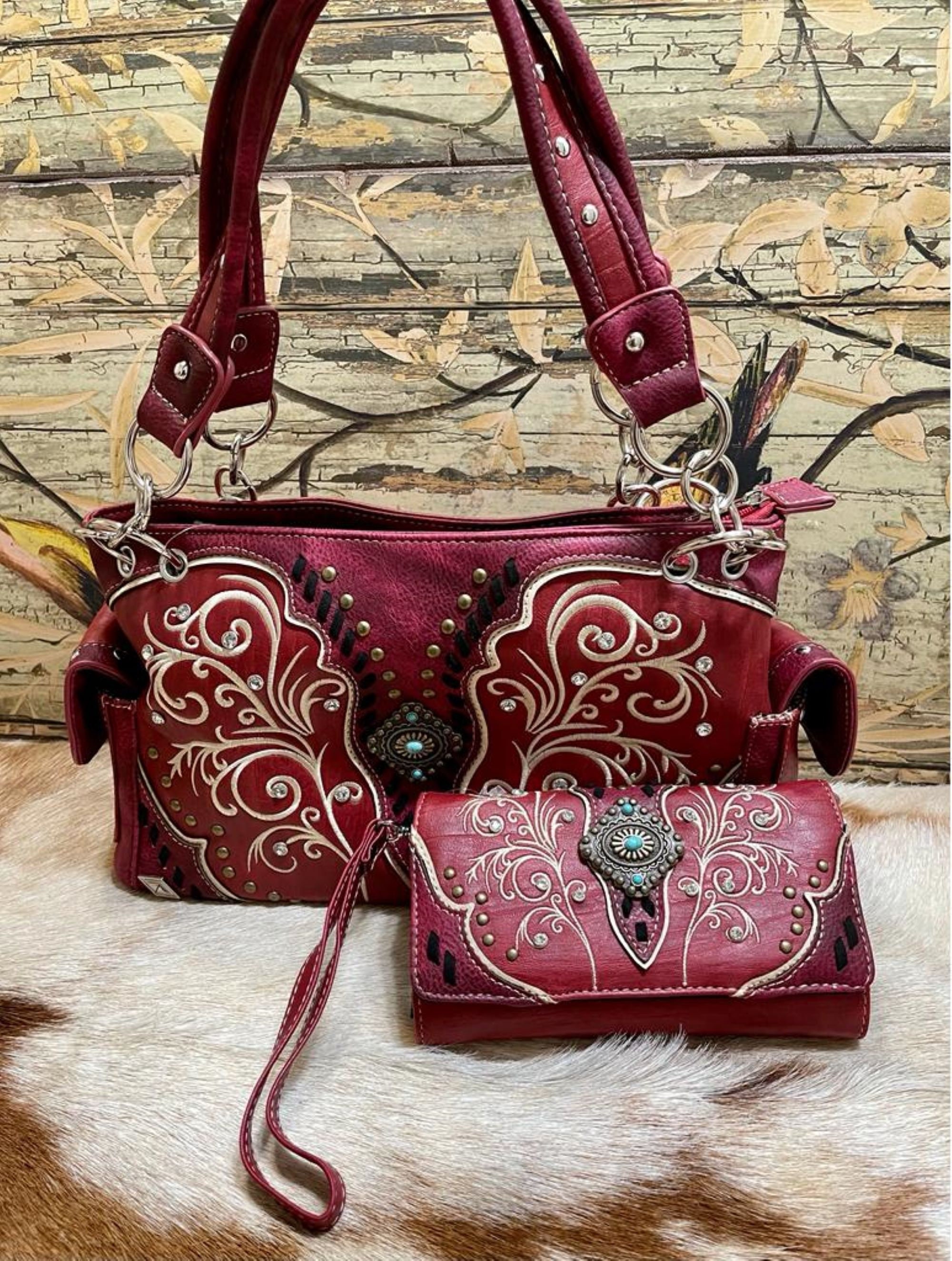 Country Road Red Purse- Western Style, Brand New – Queen's Landing USA