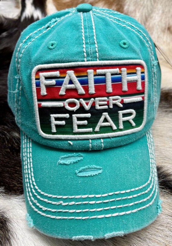 Faith Over Fear Serape Baseball Cap 