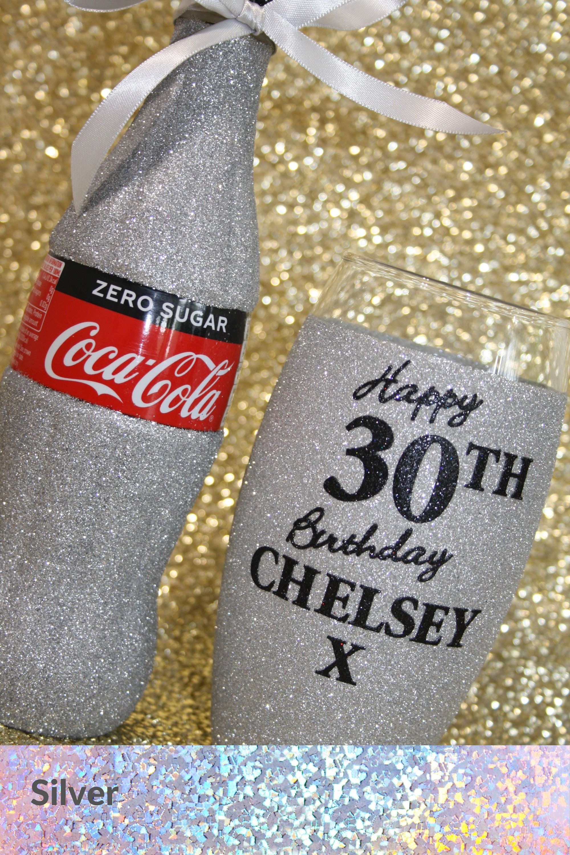 PERSONALISED Glitter Coca-cola With Hi-ball Glass Birthday | Etsy UK
