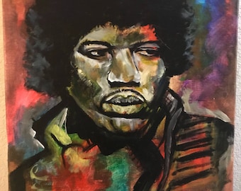 Jimi Hendrix acrylic painting