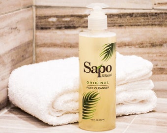 Sapo All Natural Face Cleanser with Aloe, Vitamin B, Vitamin C, Vitamin E, Jojoba Oil and Cocoa Butter - Renew Your Skin While You Cleanse