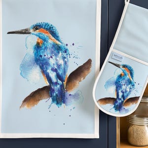 Kingfisher Kitchenware | Oven Glove | Tea Towel | Gift Set Available