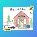 004HH Brick Post Office, Postal Carrier Holiday Postcards