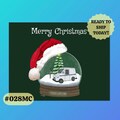 028MC Santa Hat Snow Globe, Letter Carrier Christmas Postcards,