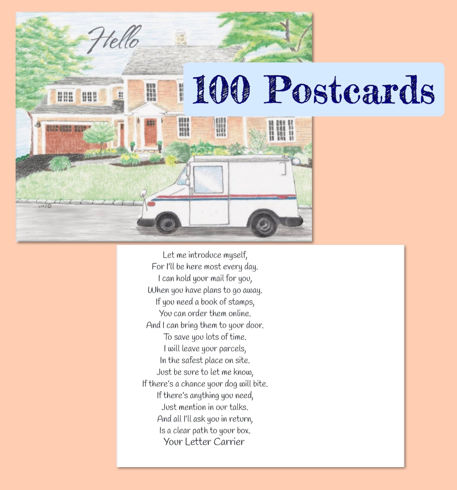 to the Neighborhood Introduction Postcards Introduce Etsy