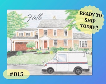 015 Hello, Introduce yourself, Letter Carrier Introduction Postcards, New Resident Welcome, includes poem,