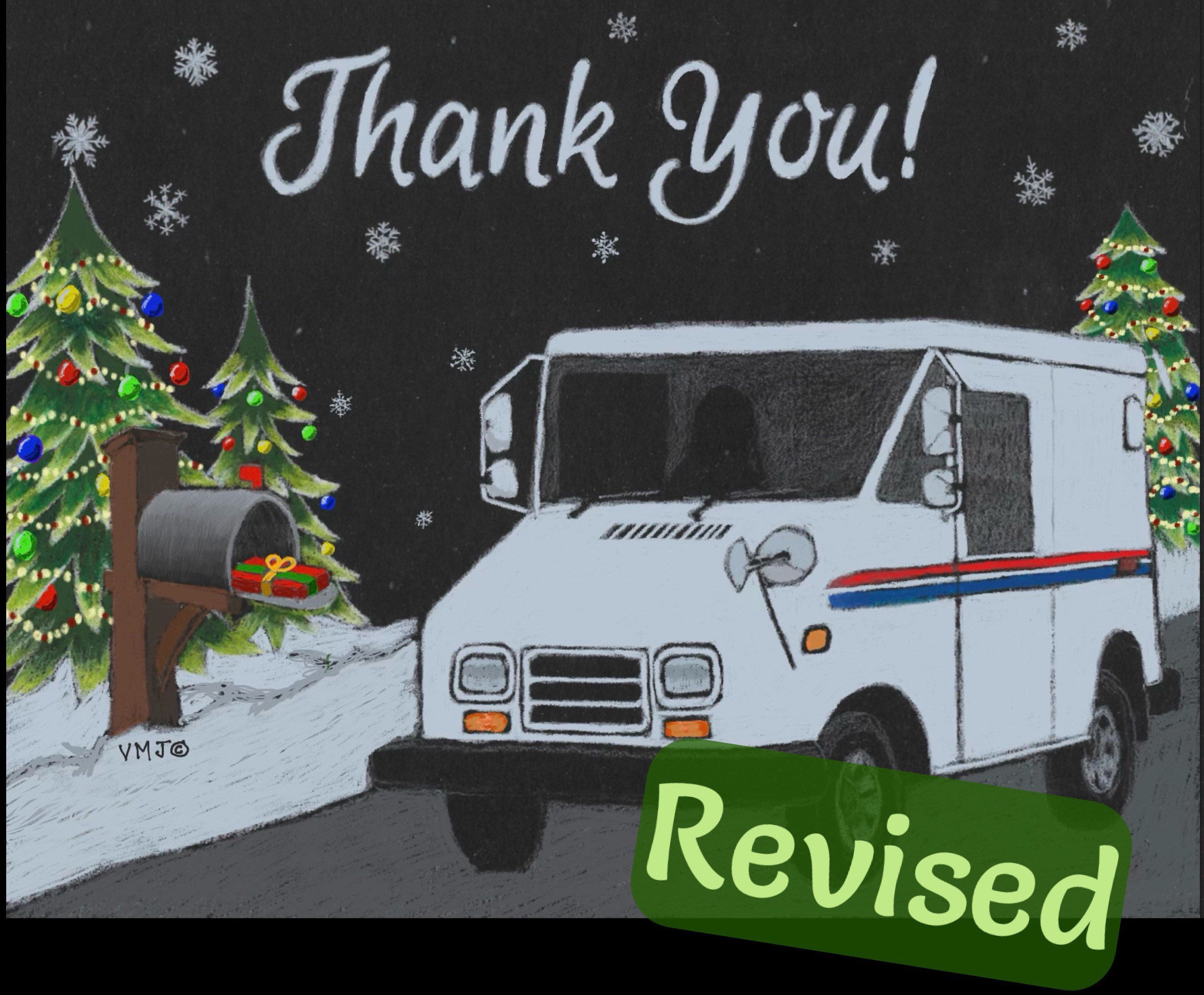 LLV Letter Carrier Thank You Post Cards Postal Postcards Etsy