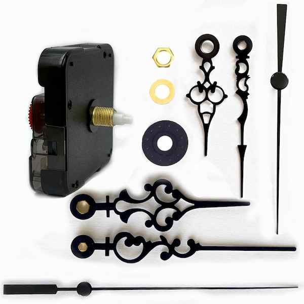 Quartz Clock Making Kit - Replacement Quartz Clock Sweep Mechanism - Motor and hands - DIY Repair kit - Quiet running movement